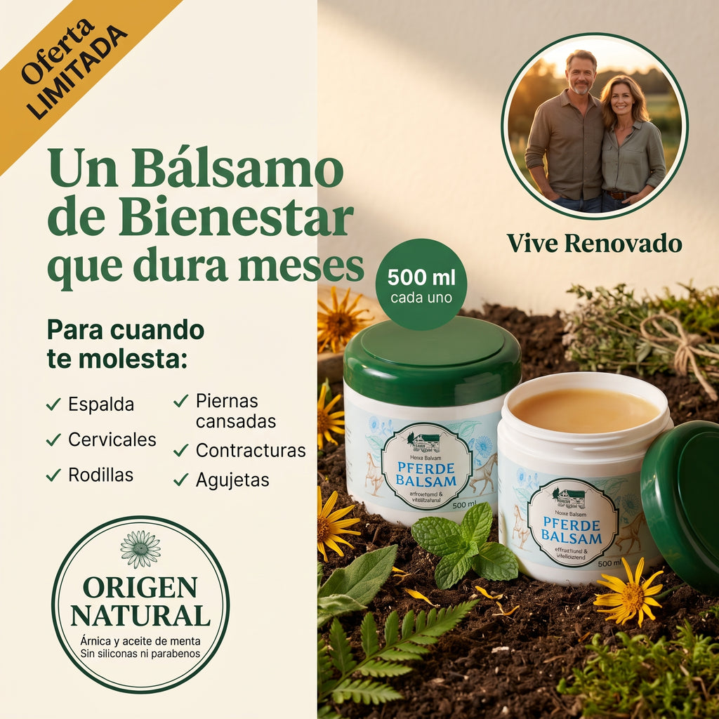 🌿Bienestar, alivia dolores musculares y articulaciones — con árnica y aceite de menta-Bálsamo de receta tradicional con la eficacia alemana. 500 ml